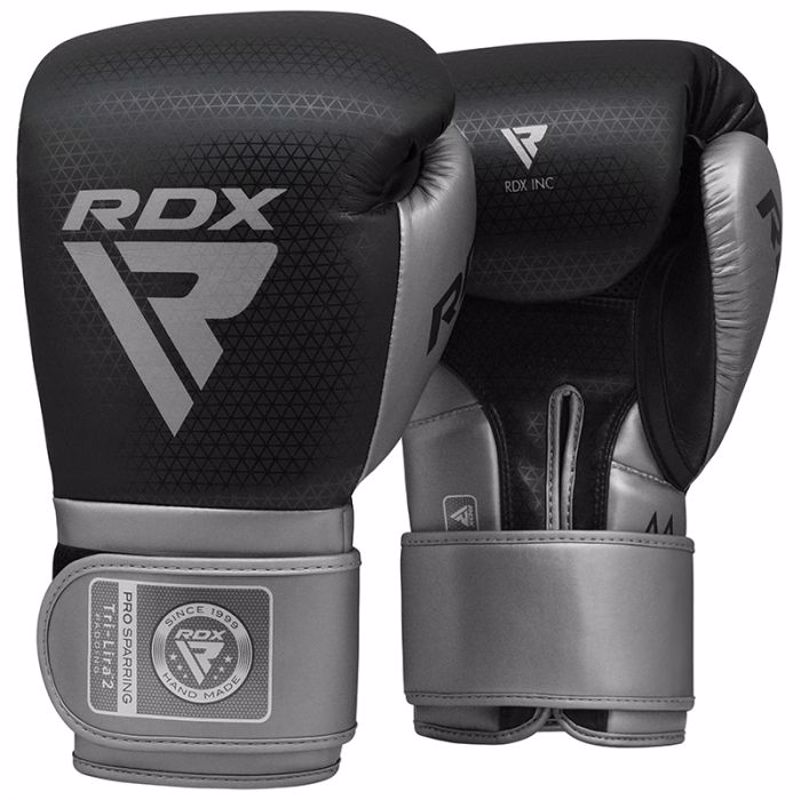 RDX L2 MARK Pro Sparring Boxing Gloves - BLACK/silver